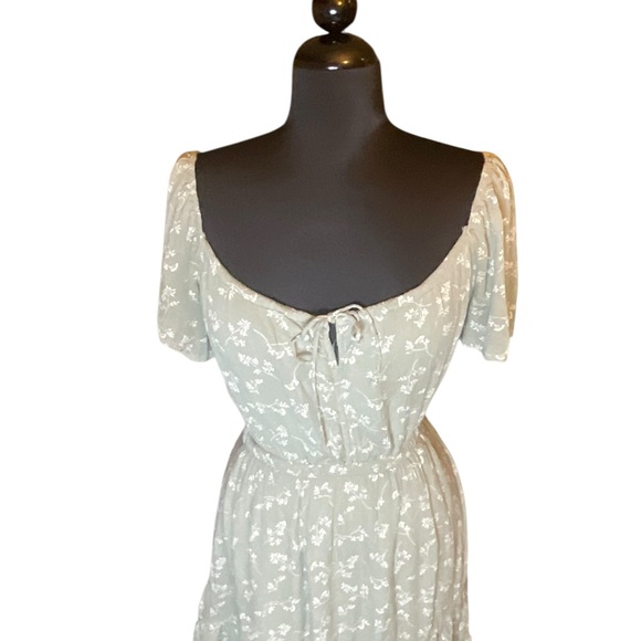 Abercrombie & Fitch Sage Green Floral Mini Dress - Picture 4 of 5